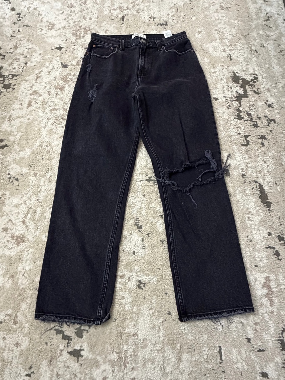 Abercrombie The 90s Straight Ultra High Rise Size 12 Regular
